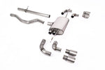 Milltek Sport exhaust system parts for 2020+ Land Rover Defender 110 2.0 I4 P300 & P400e (part SSXLR137): pipework, silencers and polished silver tailpipe tips