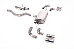 Milltek Sport exhaust system parts for 2020+ Land Rover Defender 90 3.0 I6 P400 (part SSXLR150): pipework, silencers and polished silver tailpipe tips
