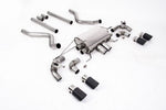 Milltek Sport exhaust system parts for 2021+ Land Rover Defender 90 5.0 V8 425PS & 525PS (part SSXLR177): pipework, silencers and black tailpipe tips