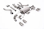 Milltek Sport exhaust system parts for 2021+ Land Rover Defender 110 5.0 V8 425PS & 525PS (part SSXLR180): pipework, silencers and black tailpipe tips