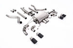 Milltek Sport exhaust system parts for 2021+ Land Rover Defender 110 5.0 V8 425PS & 525PS (part SSXLR182): pipework, silencers and black tailpipe tips