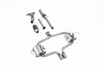 Milltek Sport exhaust system parts for 2002-2006 MINI Mk1 Cooper S (part SSXM013): pipework, silencers and polished silver tailpipe tips