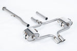 Milltek Sport exhaust system parts for 2004-2008 MINI Mk1 Cooper S Convertible (part SSXM403): pipework, silencers and polished silver tailpipe tips