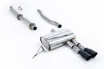 Milltek Sport exhaust system parts for 2014+ MINI Mk3 Mini Cooper S 2.0 Turbo - 5 Door Hatch (part SSXM486): pipework, silencers and black tailpipe tips