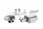 Milltek Sport exhaust system parts for 2015+ Mercedes-Benz C-Class C63 & C63 S Saloon 4.0 Bi-Turbo V8 (part SSXMZ123): pipework, silencers and black tailpipe tips