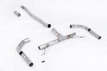Milltek Sport exhaust system parts for 2019+ Mercedes-Benz CLA-Class CLA35 AMG 2.0 Turbo Coupe & Shooting Brake (part SSXMZ141): pipework, silencers and polished silver tailpipe tips