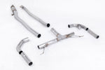 Milltek Sport exhaust system parts for 2019+ Mercedes-Benz A-Class A35 AMG 2.0 Turbo (part SSXMZ145): pipework, silencers and polished silver tailpipe tips (photo 2)