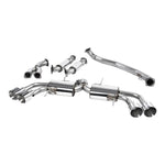 Milltek Sport exhaust system parts for 2009-2015 Nissan GT-R R35 (part SSXNI010): pipework, silencers and black tailpipe tips