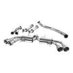 Milltek Primary Cat-Back Exhaust System (90mm Race System) with Quad GT-127 Tips for Nissan GT-R R35 2009-2015