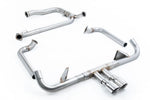 Milltek Sport exhaust system parts for 2016-2020 Porsche Boxster 718 GTS 2.5T (part SSXPO144): pipework, silencers and polished silver tailpipe tips