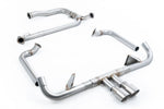 Milltek Sport exhaust system parts for 2016-2020 Porsche Cayman 718 GTS 2.5T (part SSXPO146): pipework, silencers and polished silver tailpipe tips