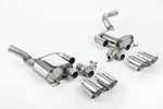 Milltek Sport exhaust system parts for 2021+ Porsche Macan 2.9 V6 GTS & Turbo (part SSXPO176): pipework, silencers and black tailpipe tips