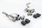 Milltek Sport exhaust system parts for 2021+ Porsche Macan 2.9 V6 GTS & Turbo (part SSXPO180): pipework, silencers and black tailpipe tips