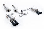 Milltek Sport exhaust system parts for 2014-2021 Subaru Impreza STi & WRX STI Saloon / Sedan (part SSXSB49): pipework, silencers and black tailpipe tips