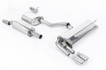 Milltek Resonated Cat-Back Exhaust System (For Independent Rear Suspension) with Twin GT-80 Tips for Seat Leon FR 180PS SC and 5-door 2013-2018