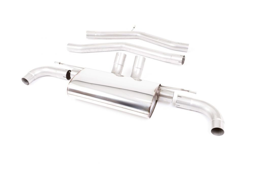 Milltek Sport exhaust system parts for 2019+ Toyota Supra A90 Coupe 3.0 Turbo - Both Auto & Manual Models (part SSXTY110): pipework, silencers and polished silver tailpipe tips