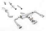Milltek Sport exhaust system parts for 2023+ Toyota Corolla GR Corolla 1.6 Turbo (part SSXTY159): pipework, silencers and polished silver tailpipe tips