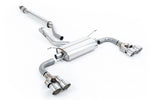Milltek Resonated Secondary Cat-Back Exhaust System for TRD Diffuser with Quad GT-100 Tips for Toyota Corolla GR 2023+