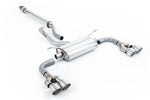 Milltek Sport exhaust system parts for 2022+ Toyota GR86 2.4 Litre (part SSXTY163): pipework, silencers and polished silver tailpipe tips