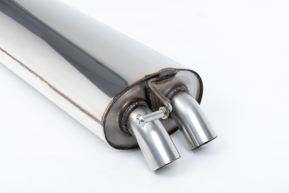 Close-up detail of Milltek Sport exhaust hardware for 1998-2004 Volkswagen Golf Mk4 GTI 1.8T (part SSXVW056)