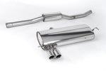 Milltek Sport exhaust system parts for 2000-2004 Volkswagen Golf Mk4 4-Motion V6 (part SSXVW076): pipework, silencers and polished silver tailpipe tips