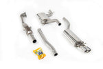 Milltek Sport exhaust system parts for 2006-2010 Volkswagen Jetta Mk5 GLI 2.0T FSI (part SSXVW099): pipework, silencers and polished silver tailpipe tips