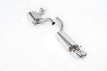 Milltek Sport exhaust system parts for 2011-2014 Volkswagen Jetta Mk6 GLI 2.0 TSI (part SSXVW166): pipework, silencers and polished silver tailpipe tips