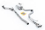 Milltek Sport exhaust system parts for 2011-2014 Volkswagen Jetta Mk6 GLI 2.0 TSI (part SSXVW292): pipework, silencers and polished silver tailpipe tips