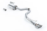 Milltek Sport exhaust system parts for 2011-2014 Volkswagen Jetta Mk6 GLI 2.0 TSI (part SSXVW293): pipework, silencers and polished silver tailpipe tips