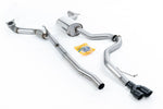 Milltek Sport exhaust system parts for 2011-2014 Volkswagen Jetta Mk6 GLI 2.0 TSI (part SSXVW319): pipework, silencers and black tailpipe tips
