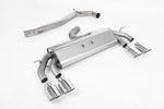 Milltek Sport exhaust system parts for 2017-2021 Volkswagen Golf Mk7.5 R 2.0 TSI 310PS - 76mm & EC Approved Systems (part SSXVW426): pipework, silencers and polished silver tailpipe tips