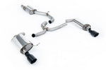 Milltek Sport exhaust system parts for 2016-2021 Volkswagen Golf Mk7 2.0TFSI Alltrack / Estate / Station Wagon / Combi 4-Motion (part SSXVW444): pipework, silencers and black tailpipe tips