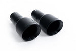 Close-up of black Milltek Sport exhaust tips for the 2017-2018 Volkswagen Golf MK7.5 GTi (part SSXVW456)