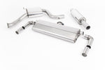 Milltek Sport exhaust system parts for 2017-2018 Volkswagen Golf MK7.5 GTi (part SSXVW457): pipework, silencers and polished silver tailpipe tips