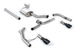 Milltek Sport exhaust system parts for 2019+ Volkswagen Jetta Mk7 GLi 2.0T (part SSXVW604): pipework, silencers and black tailpipe tips