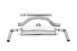 Milltek Sport exhaust system parts for 2021-2024 Volkswagen Golf Mk8 GTi (part SSXVW617): pipework, silencers and polished silver tailpipe tips