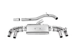 Milltek Sport exhaust system parts for 2025+ Volkswagen Golf Mk8.5 R (part SSXVW625): pipework, silencers and polished silver tailpipe tips