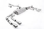 Milltek Non-Resonated GPF/OPF Back Exhaust System with GT-100 Tips (Re-uses Factory Valve Motors) for Volkswagen Tiguan R 320ps 2021+