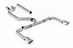Milltek Sport exhaust system parts for 2021-2024 Volkswagen Golf Mk8 GTi (part SSXVW678): pipework, silencers and polished silver tailpipe tips