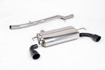 Milltek Sport exhaust system parts for 2002-2005 Volkswagen Golf Mk4 R32 3.2 V6 4WD (part SSXVW689): pipework, silencers and black tailpipe tips