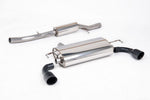 Milltek Sport exhaust system parts for 2002-2005 Volkswagen Golf Mk4 R32 3.2 V6 4WD (part SSXVW690): pipework, silencers and black tailpipe tips