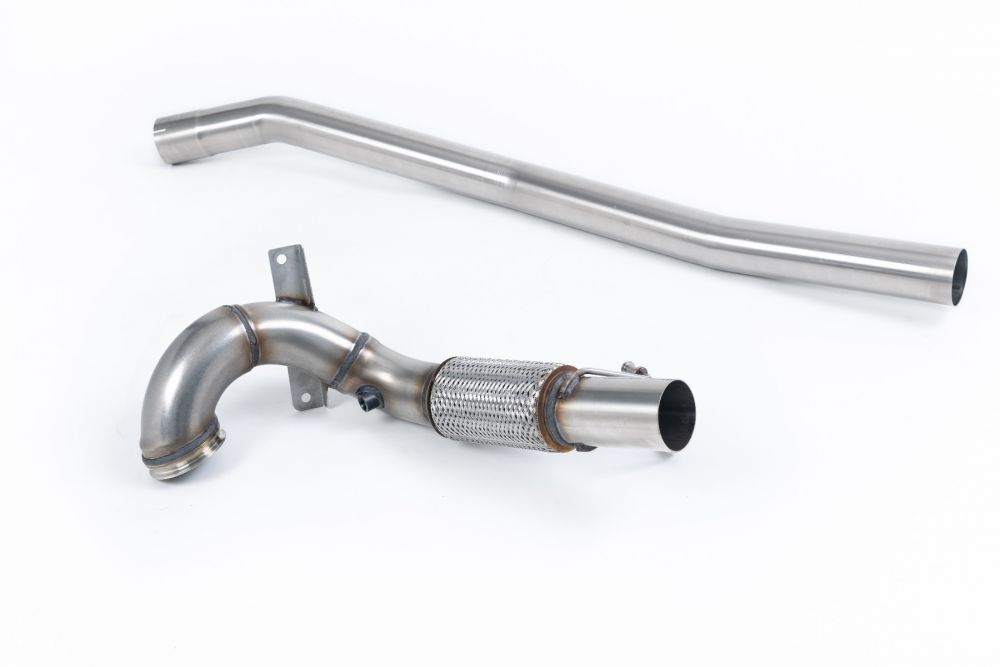 Milltek Sport downpipe and connecting pipework for 2017-2021 Volkswagen Golf Mk7.5 R 2.0 TSI 310PS - 80mm Race Systems (part SSXVW712), product photo