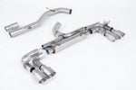 Milltek Sport exhaust system parts for 2014-2016 Volkswagen Golf MK7 R 2.0 TSI 300PS (part SSXVW715): pipework, silencers and polished silver tailpipe tips
