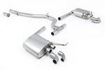 Milltek Sport exhaust system parts for 2022+ Volkswagen Arteon 2.0TSI 280PS 4Motion (part SSXVW722): pipework, silencers and polished silver tailpipe tips