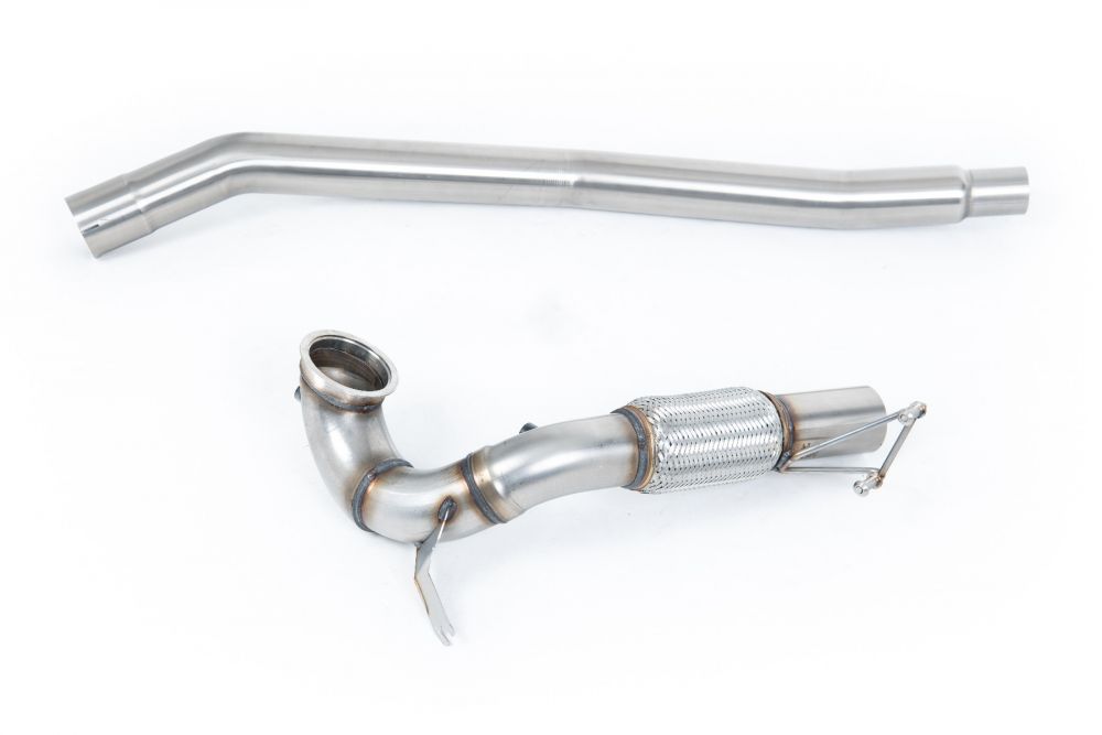 Milltek Sport downpipe and connecting pipework for 2017-2021 Volkswagen Golf Mk7.5 R 2.0 TSI 310PS - 80mm Race Systems (part SSXVW723), product photo
