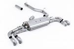 Milltek Sport exhaust system parts for 2022+ Volkswagen Tiguan R-Line 2.0TSI 4Motion (part SSXVW742): pipework, silencers and polished silver tailpipe tips