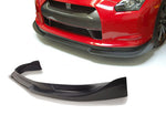 wide view of Stillen Front Lip Spoiler for Nissan GT-R R35 2009-2011 fitted inside a car