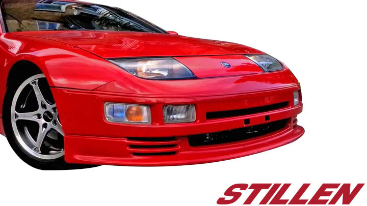 wide view of Stillen Front Lip Spoiler [GTZ] for Nissan 300ZX [Z32] Turbo 1990-1996 fitted inside a car