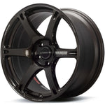 A front view of Volk Racing TE037 6061 Wheel 19x9.5 5x120 25mm Diamond Black with white background