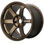 A front view of Volk Racing TE37 Saga S-plus Wheel 15x7 4x100 38mm Bronze with white background